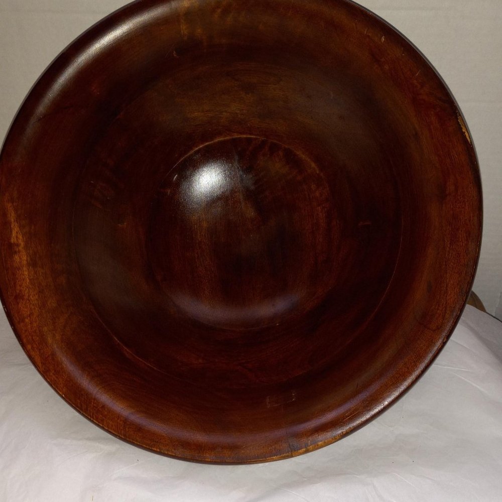 Vintage Large Wood Bowl - What a Great Piece for Decorating for Fall